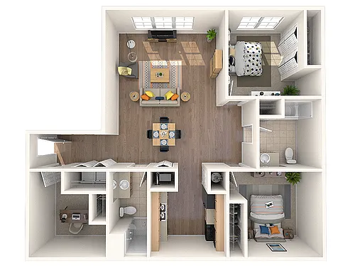 Floor plan 2x2 Study