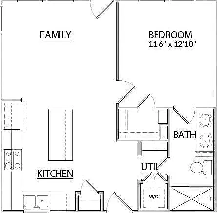 Discover the efficient and cozy layout of the Valero 1 bed, 1 bath apartment at Mission Town Square. Discover the efficient and cozy layout of the Valero 1 bed, 1 bath apartment at Mission Town Square.