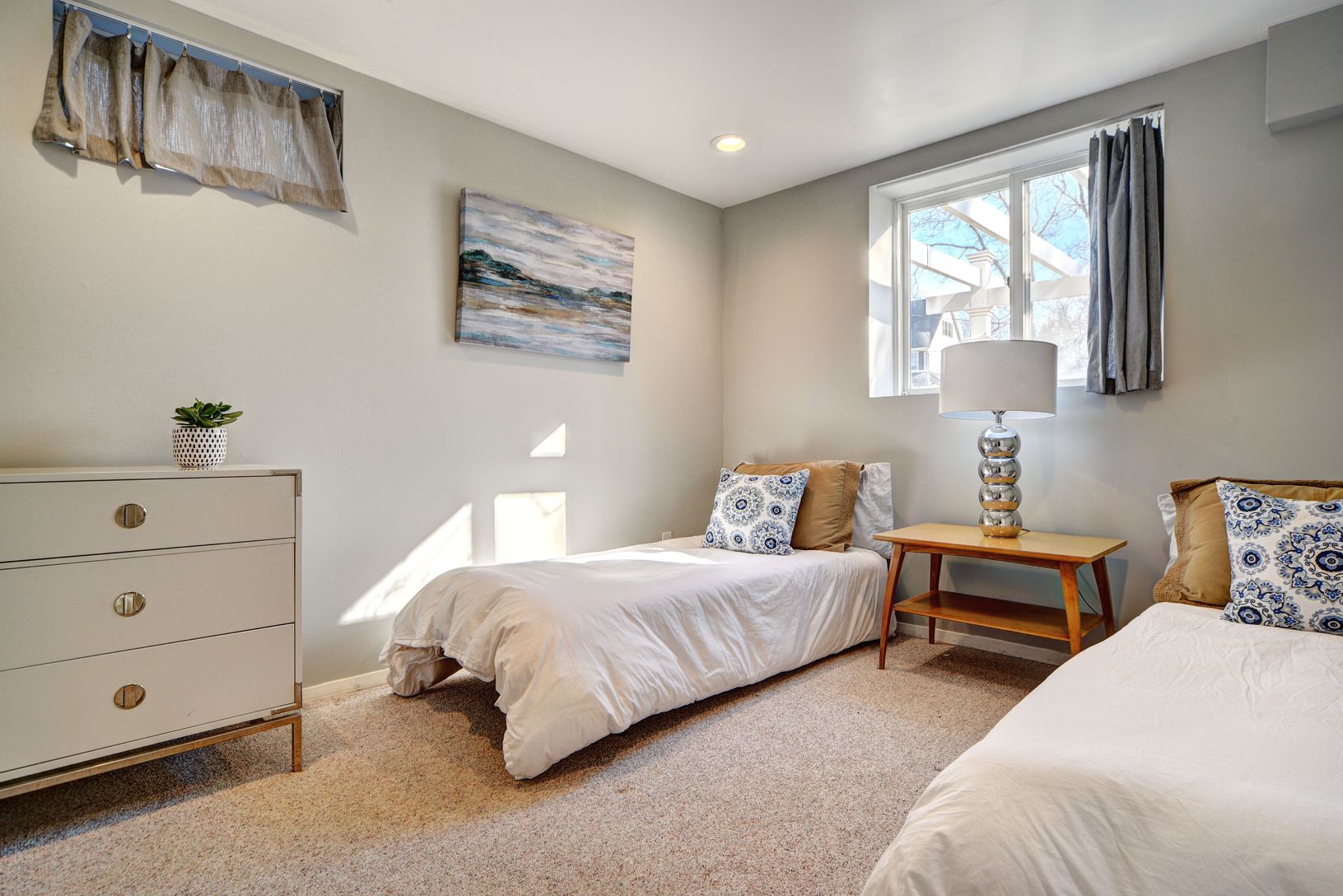  Private guest suite bedroom set up for kids.