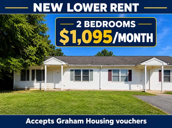 Two bedroom, 1 bath apartment in Burlington, 650 Lakeside Ave, Burlington, NC 27217