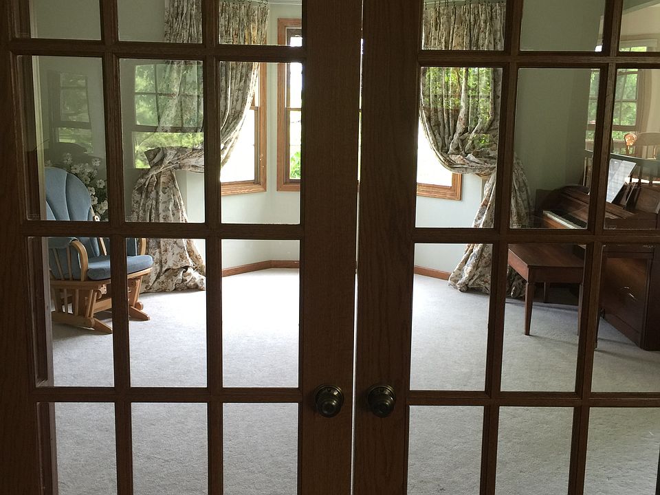 French doors to living room