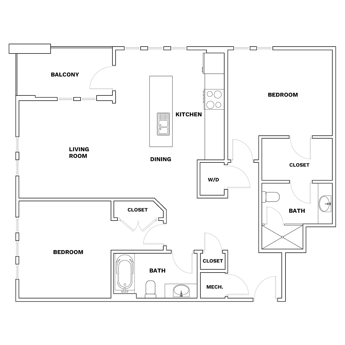 Floor plan B2 X 2X2