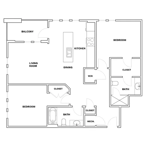 Floor plan B2 X 2X2