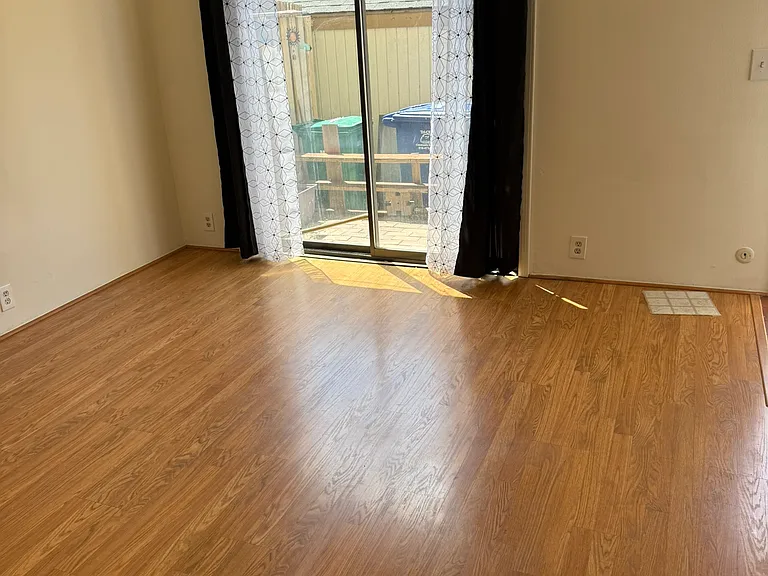 Living room with patio door
