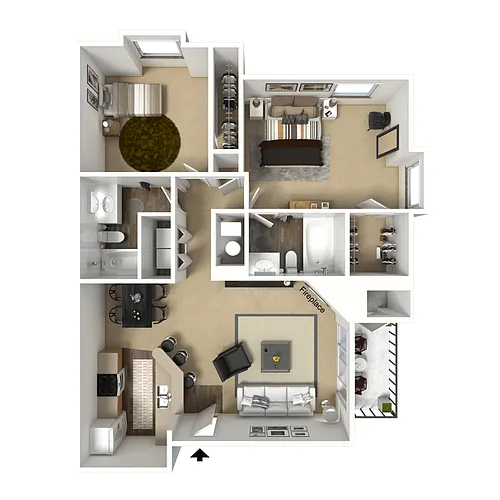 Floor plan 2x2 - 1st Floor