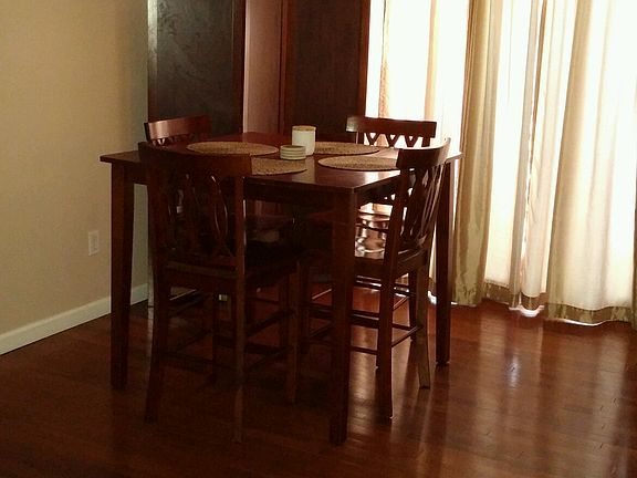 Dining Area with sliding door to private deck