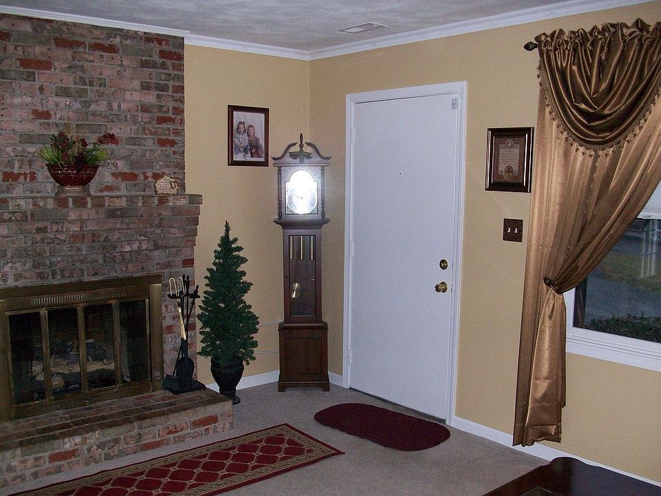 Living room and fireplace