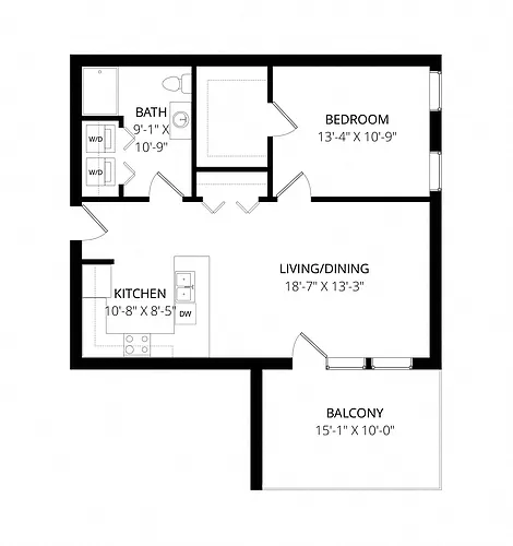 Floor plan Plan 5 1x1