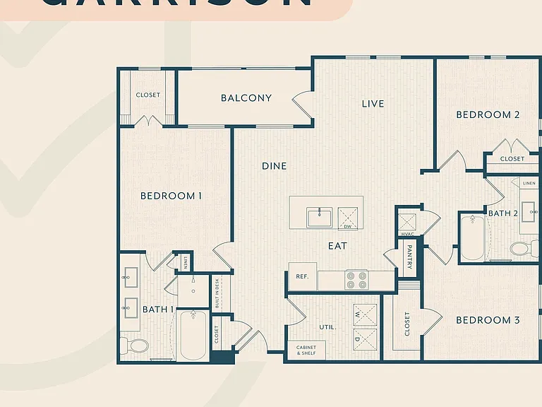 3x2 | 1393 SQFT 3x2 | 1393 SQFT