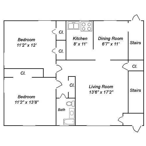Floor plan 2 Bedroom