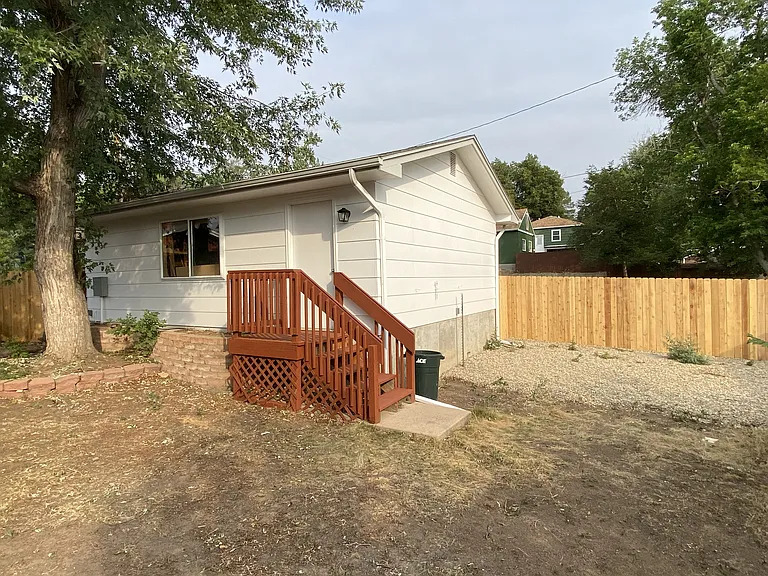 Detached Garage and Backyard