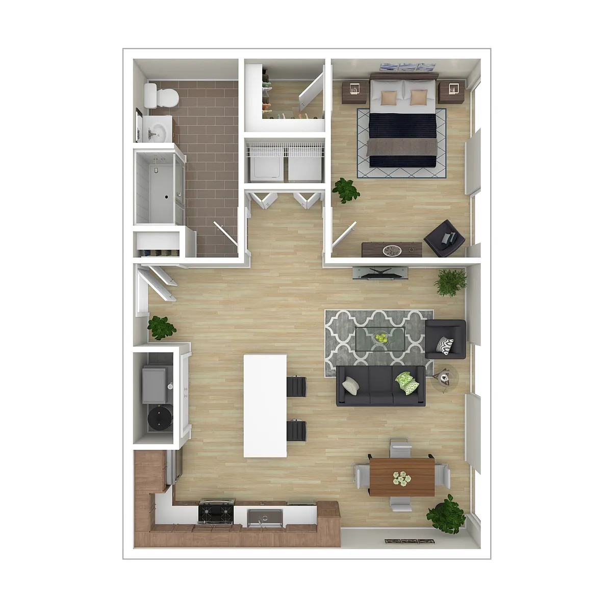 Floor plan 1 BR C