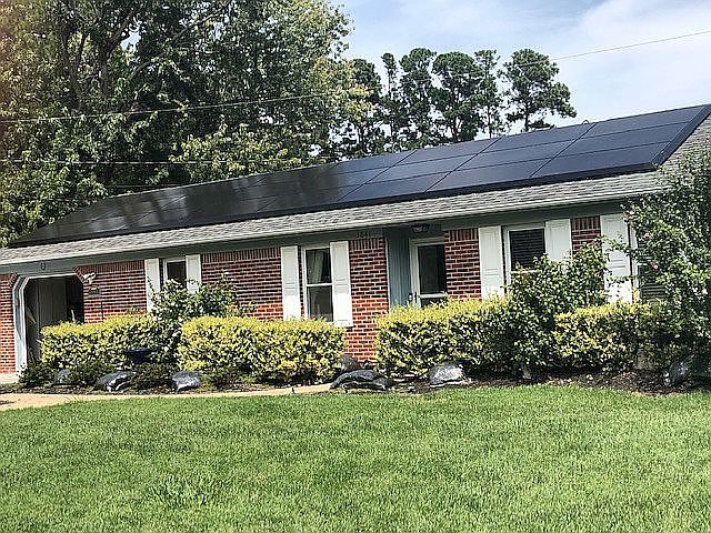 Solar panels on 2 roof sides