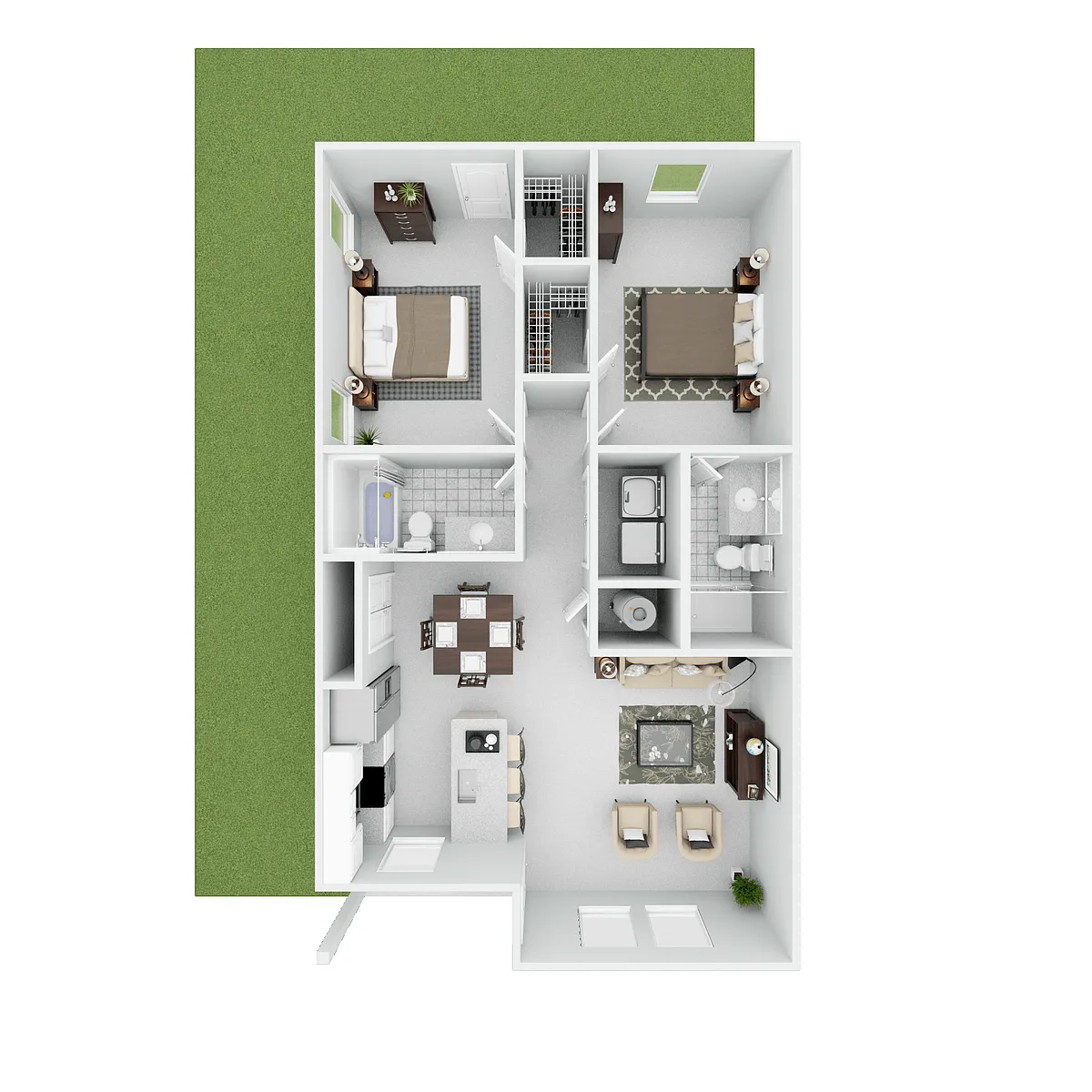 Floor plan Diamond Two Bed Two Bath