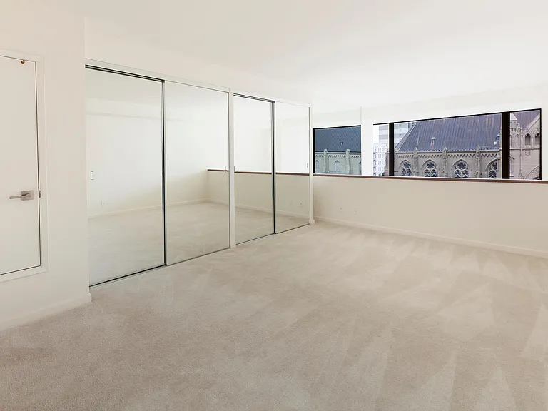 A very spacious loft bedroom. Fully carpeted floors with a mirror-covered sliding closet, and own toilet and sink.