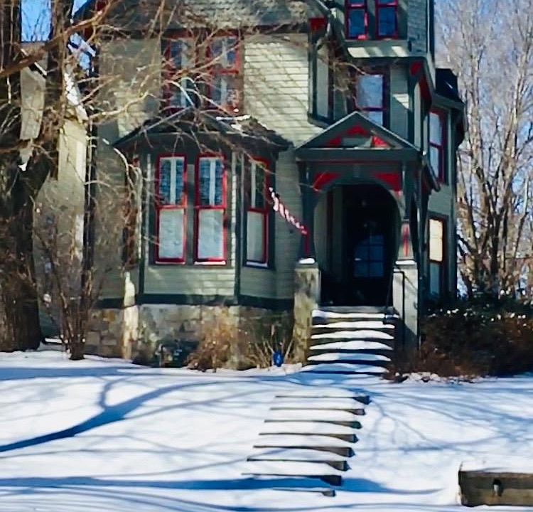 Back entrance easily accessible from parking area in back of house.