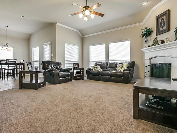 Large living open to kitchen, breakfast room and rear porch