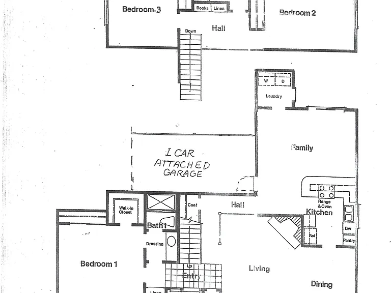 Floor Plan of 3 bed 2 bath at 17062 Leslie A