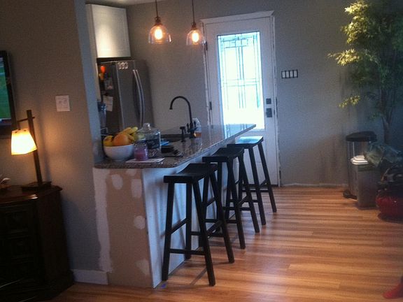 Kitchen as seen from living room