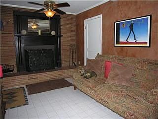 Den w/ Fireplace and Antique Mantle