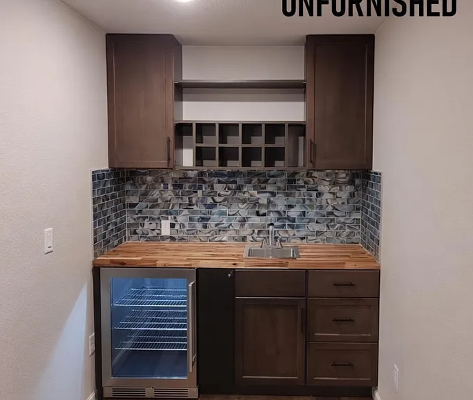 Wet Bar in basement, unfurnished
