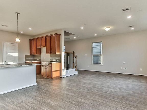 Open living room and kitchen