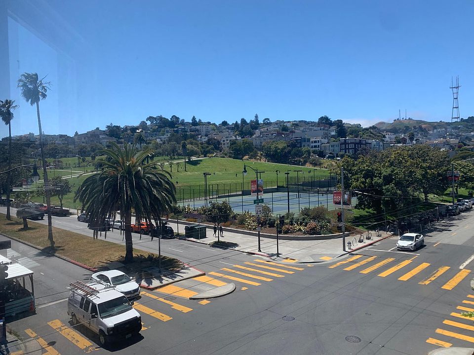 Views of the park from the living room