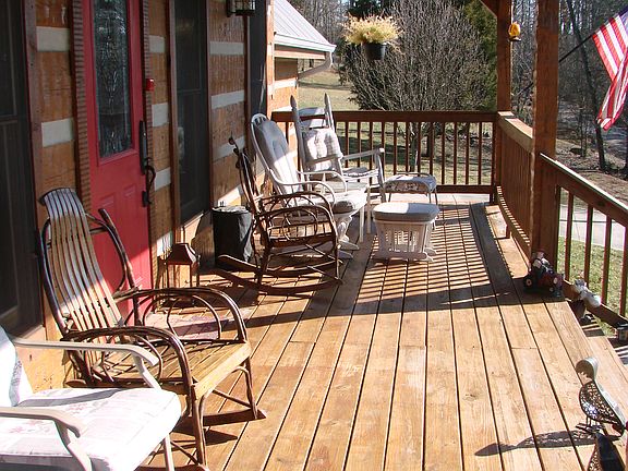 Spacious front porch