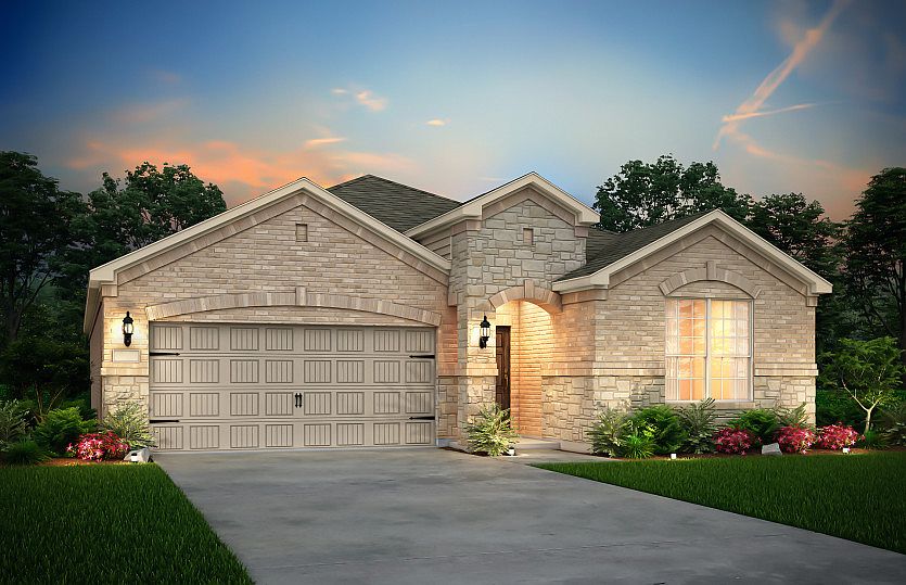 The Orchard, a one-story home with 2-car garage, shown with Home Exterior 34