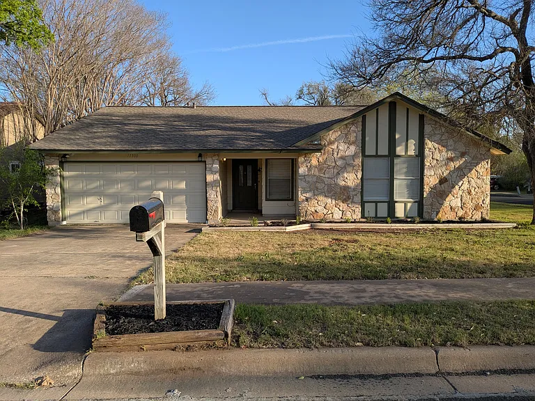 Front of house and garage