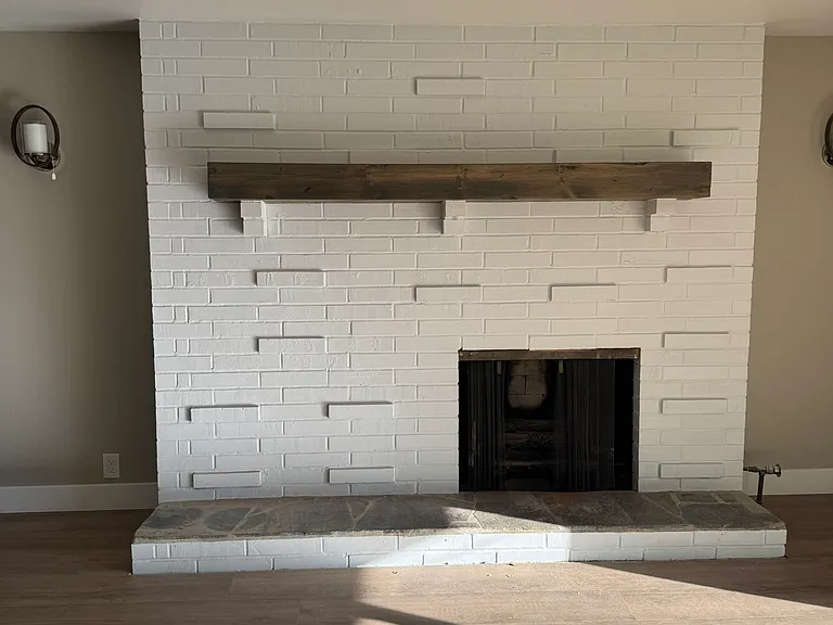 Actual fireplace