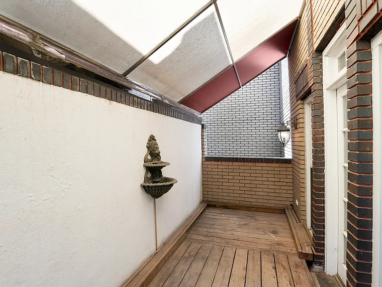 Covered balcony off of the living area