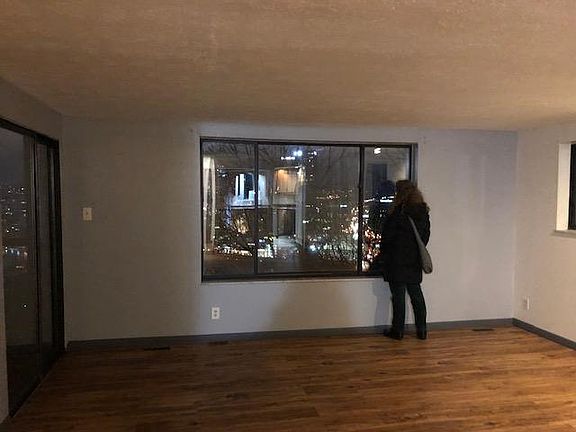 Living room with view at night