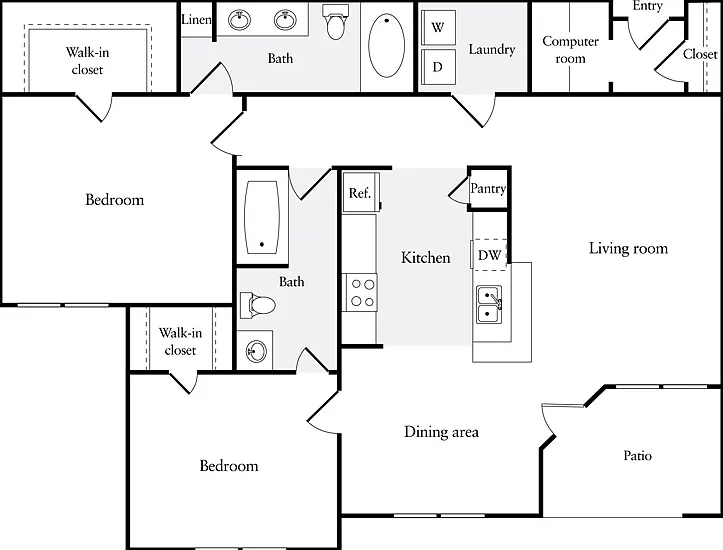 Plaza at Westchase - B2 - 2 Beds - 2 Baths - 1055 Sq. ft.