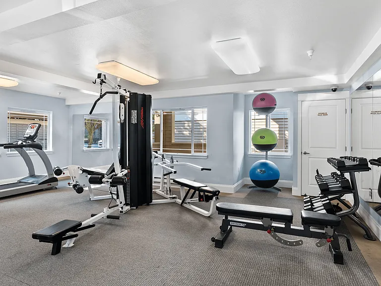 Stay active without leaving home_our fully equipped fitness center has everything you need for a great workout.