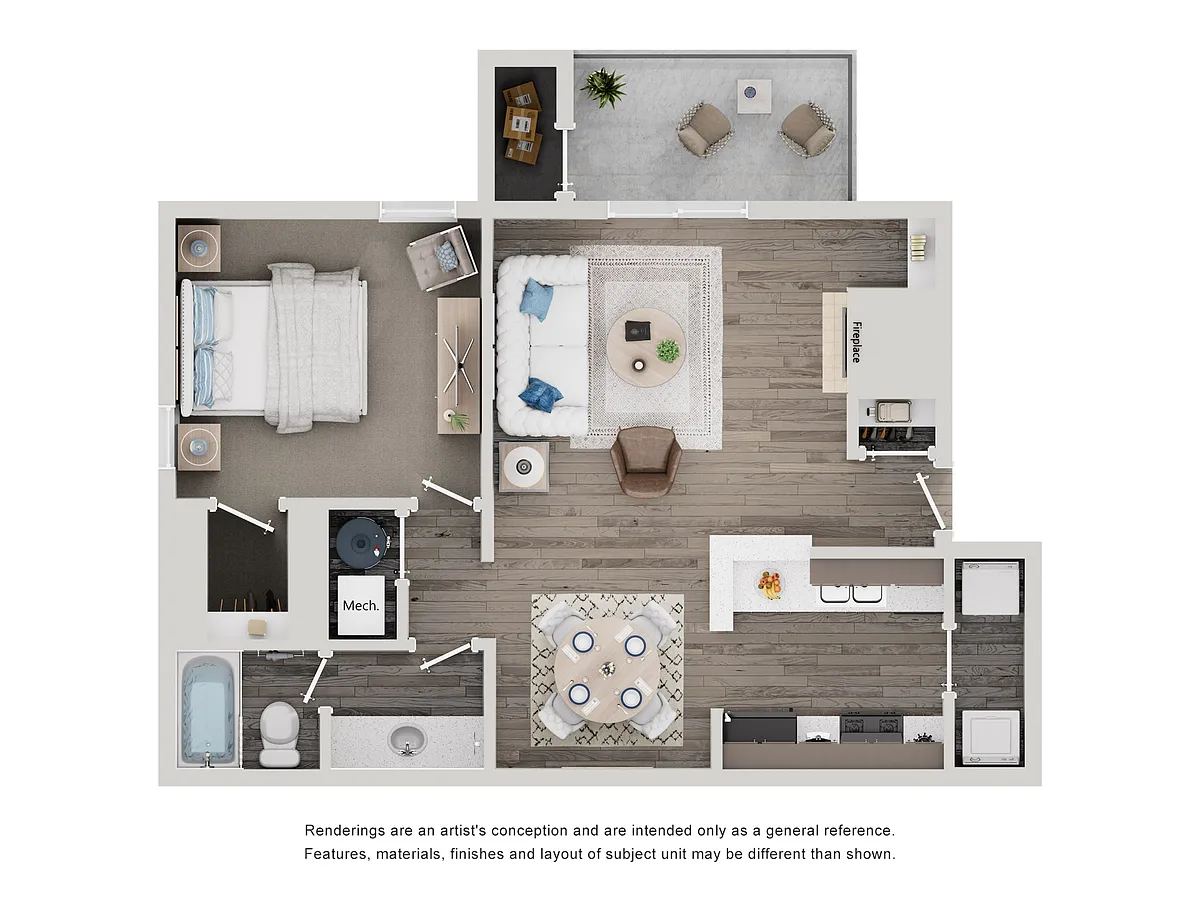 Floor plan A1-1X1
