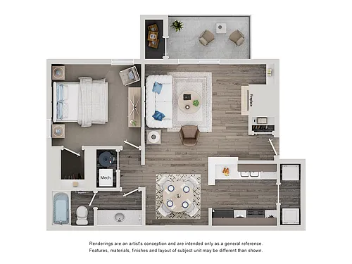 Floor plan A1-1X1