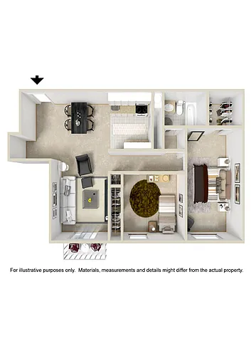 Floor plan Horizon Two Bedroom