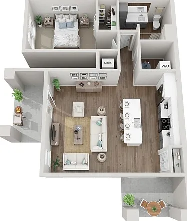 Floor Plan 1D | Seasons at Plainfield | Apartments in Plainfield, IL Floor Plan 1D | Seasons at Plainfield | Apartments in Plainfield, IL