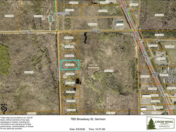 Broadway St, Garrison, MN 56450