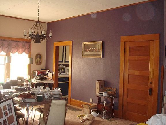 Looking into the dining room