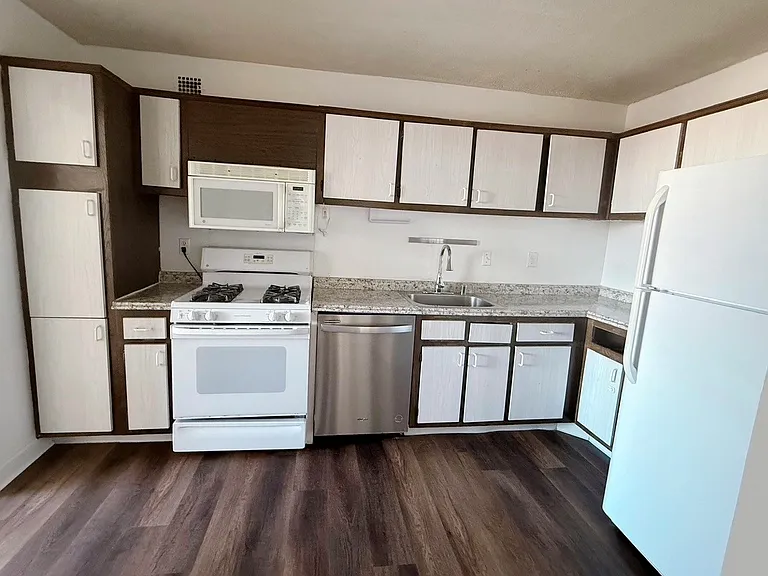 Kitchen with New Floor and Countertop