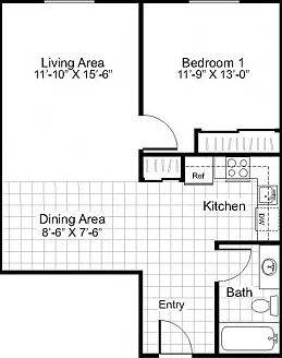 1 BED / 1 BATH 1 BED / 1 BATH
