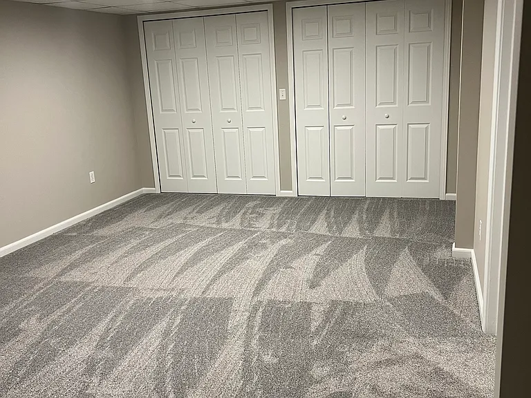 Basement finished bedroom. 2 spacious closets.