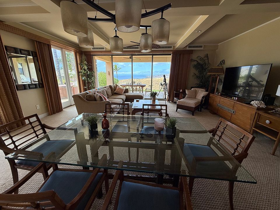 The interior dining and living area with 60" T.V.