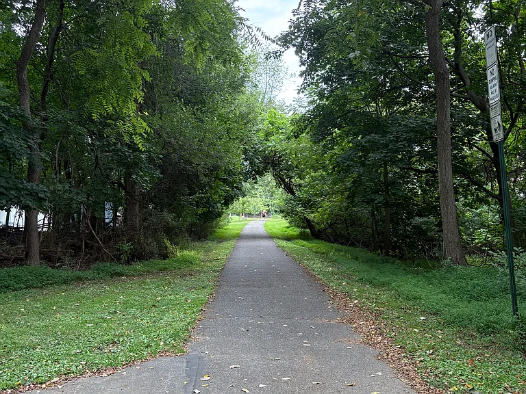 Biking/walking trail directly out front
