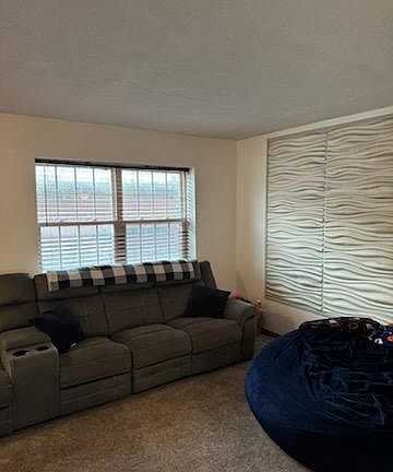 Living room view toward front of house