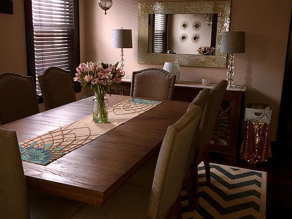 Dining room across from open kitchen