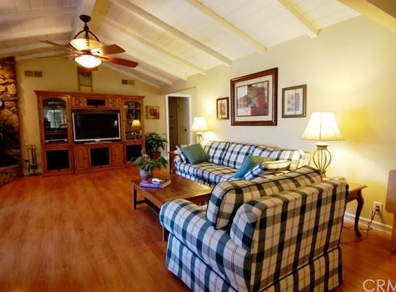 Large family room with high ceilings