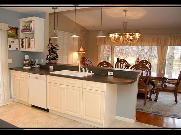 Open Kitchen Overlooking Pond